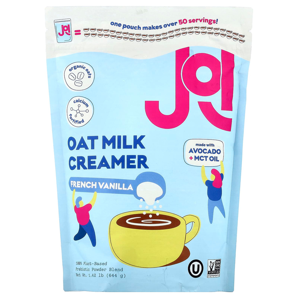 JOI, овсяные сливки, со вкусом французской ванили, 644 г (1,42 фунта)
