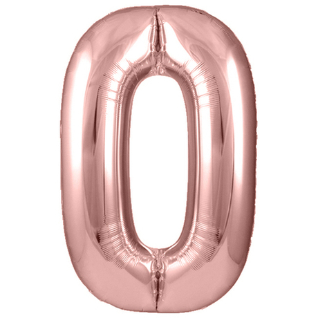 Цифра 0 "Розовое Золото" (40''/102 см)