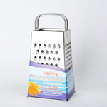 Терка универсальная 4-грани НЕРЖАВЕЮЩАЯ сталь с металлической ручкой в сервисной упаковке 11х8,5х22см овощное наполнение К02.000.02