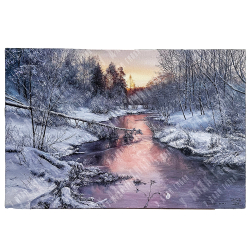 Вохмин И. Зимний вечер. Холст, масло. Россия. 2024.