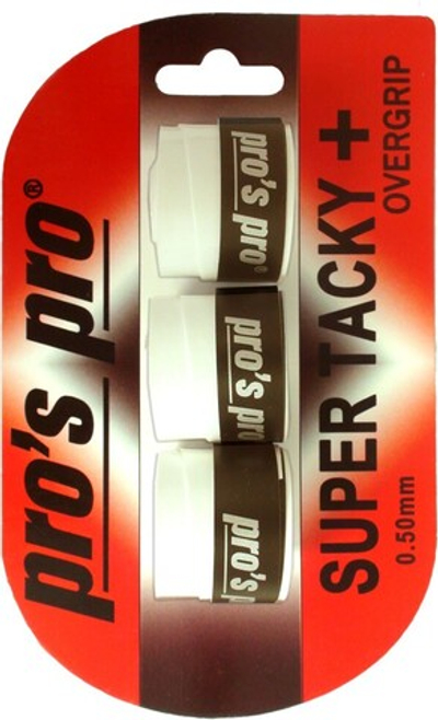 Намотки теннисные Pro's Pro Super Tacky Plus 3P - white