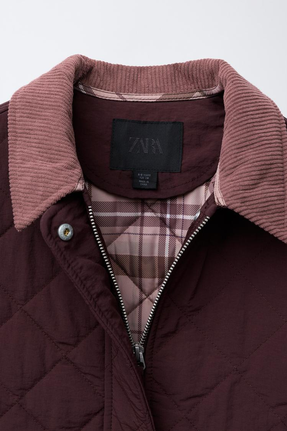 ZARA УТЕПЛЕННАЯ КУРТКА ДЛЯ ВЕРХОВОЙ ЕЗДЫ, БУРГУНДИ