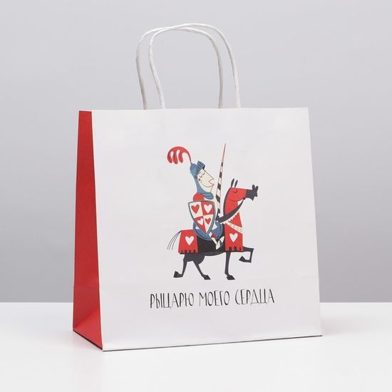 Пакет подарочный «Рыцарю», 22 × 22 × 11 см 7150715