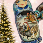 Матрешка 18см "Русские мотивы" 5 мест