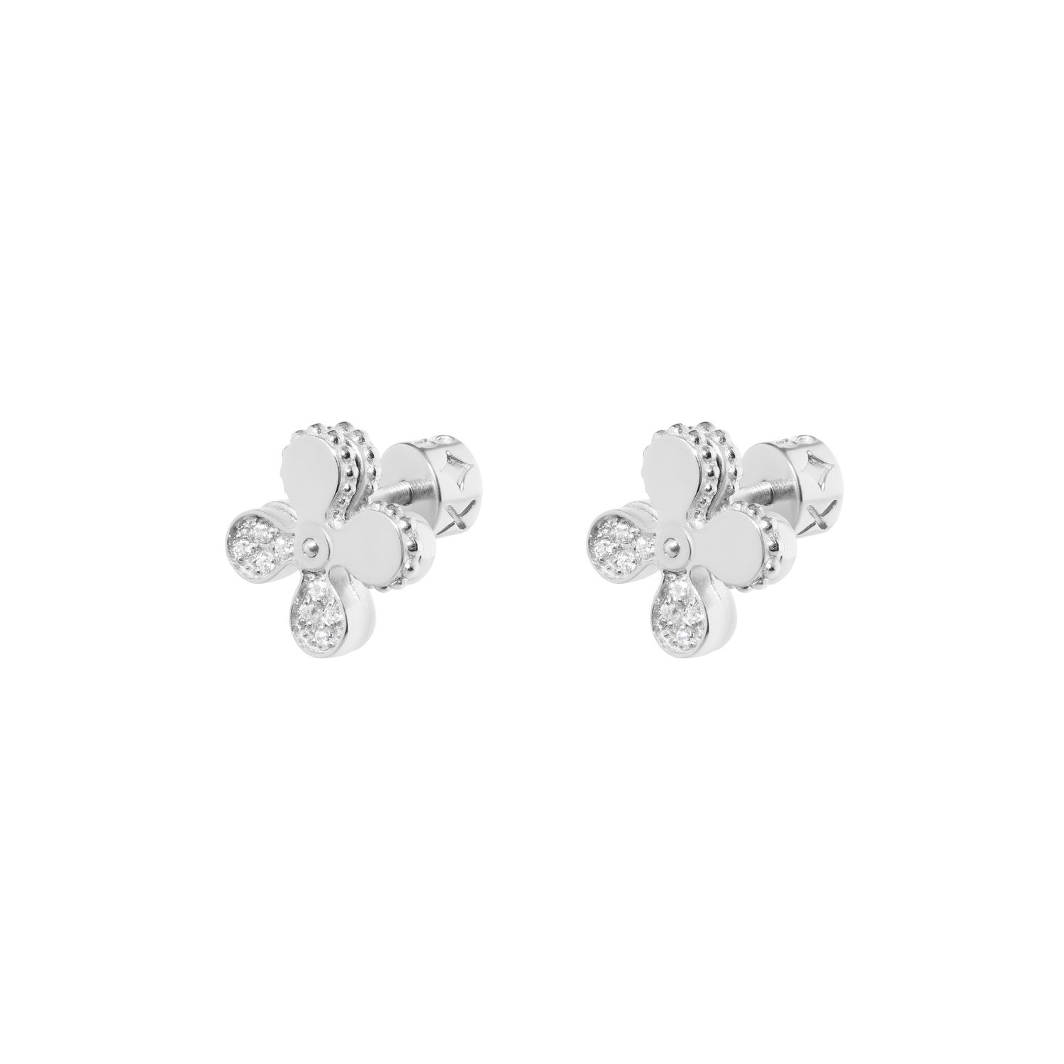 Серьги Flowery Gear Earring - Silver
