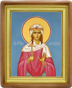 Феодосия (Феодора) Амисийская (Понтийская) святая мученица. Икона на холсте.