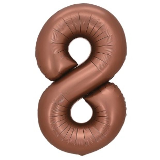 Шар 32'' / 81 см "Цифра 8" Шоколадный (БГ-60)