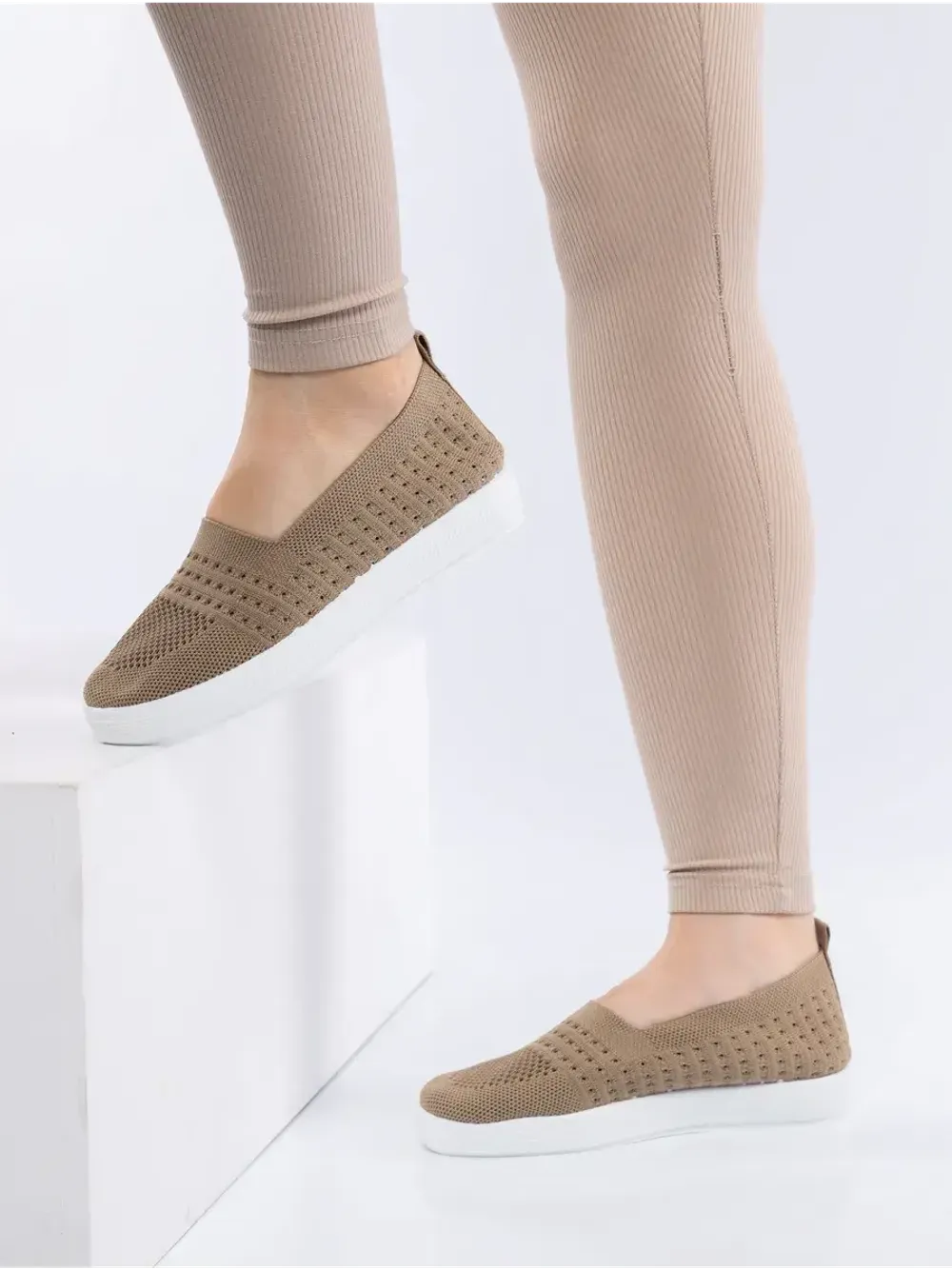 Мокасины летние текстильные