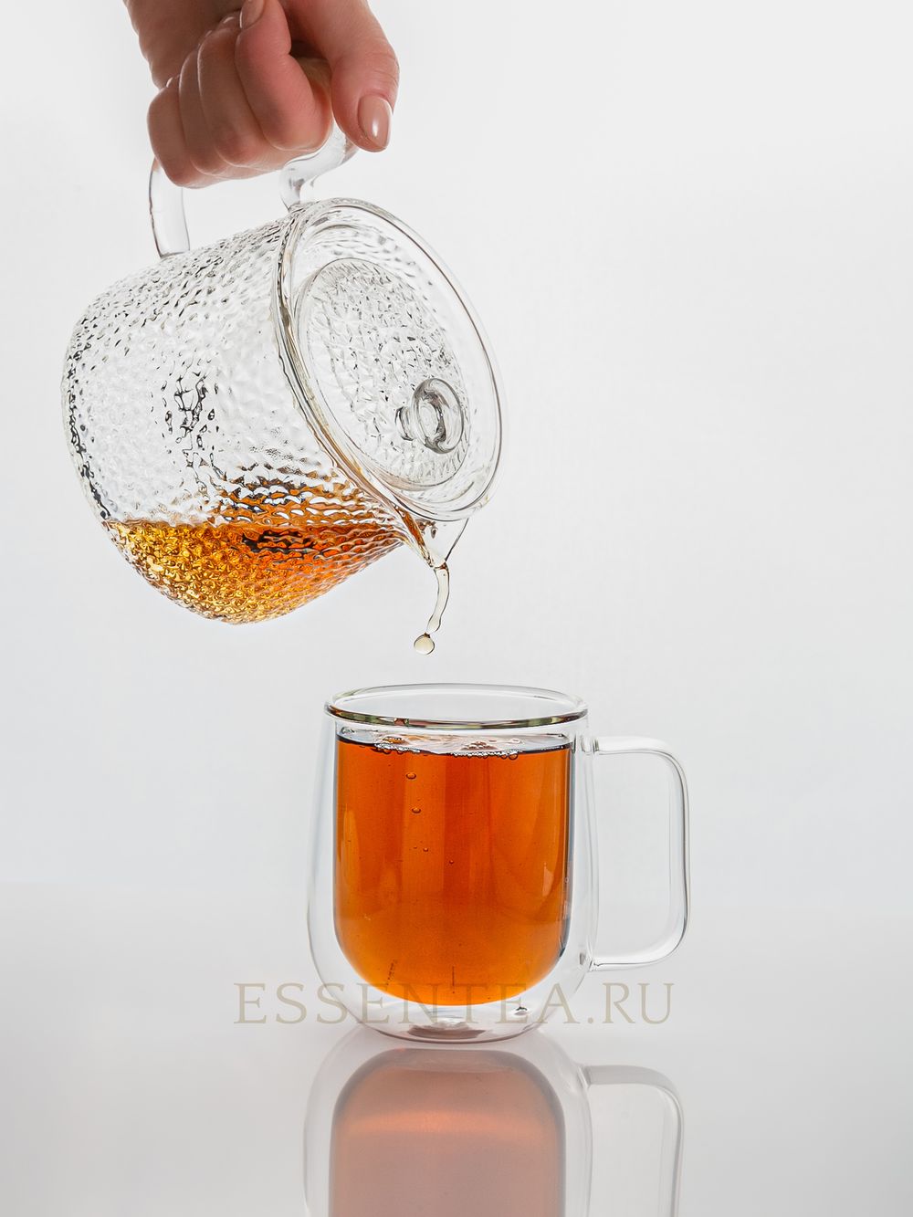 чашка стеклянная с ручкой 250 мл