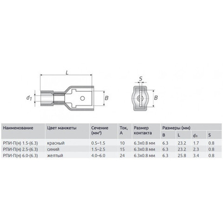Разъем плоский нейлон 1.5-7-0.8 (папа) (100 шт)