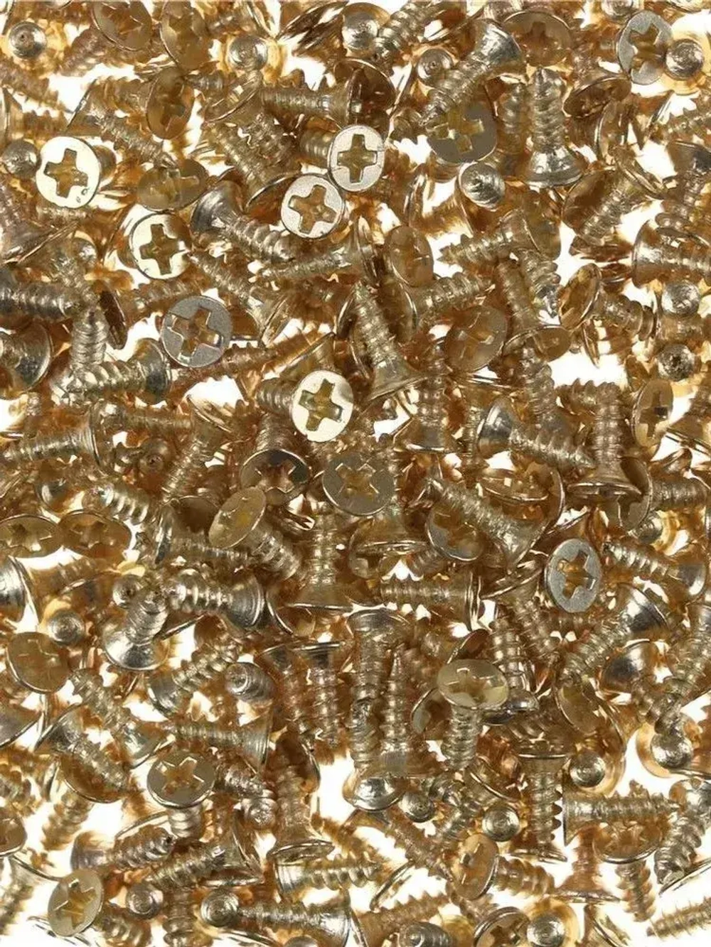 Саморезы по дереву золотые 2.5х8 мм декоративные с потайной головкой 100 шт, шурупы для шкатулки