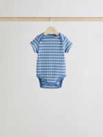 Боди с коротким рукавом для малышей Next E19-887, 5 шт., Синий, Молочный