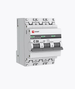 Автоматический выключатель EKF mcb4763-3-20C-pro, 3 полюса, 20 A, тип C, 4,5 kA