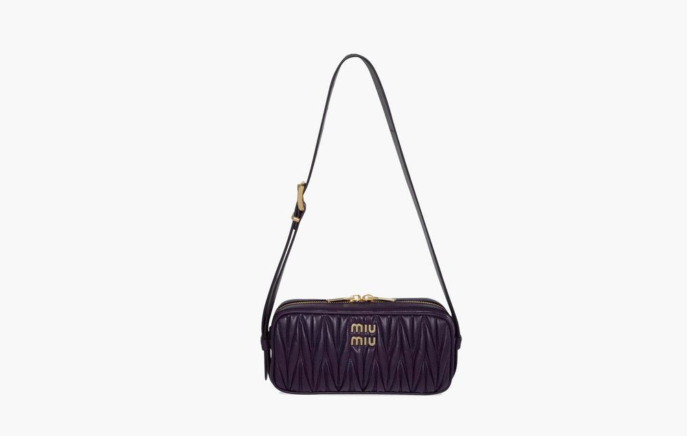 Сумка Miu Miu Matelassé Nappa Leather Shoulder Bag &quot;Violet&quot;