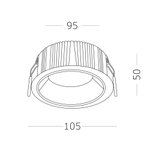 Светильник встраиваемый LED 12W 4000K