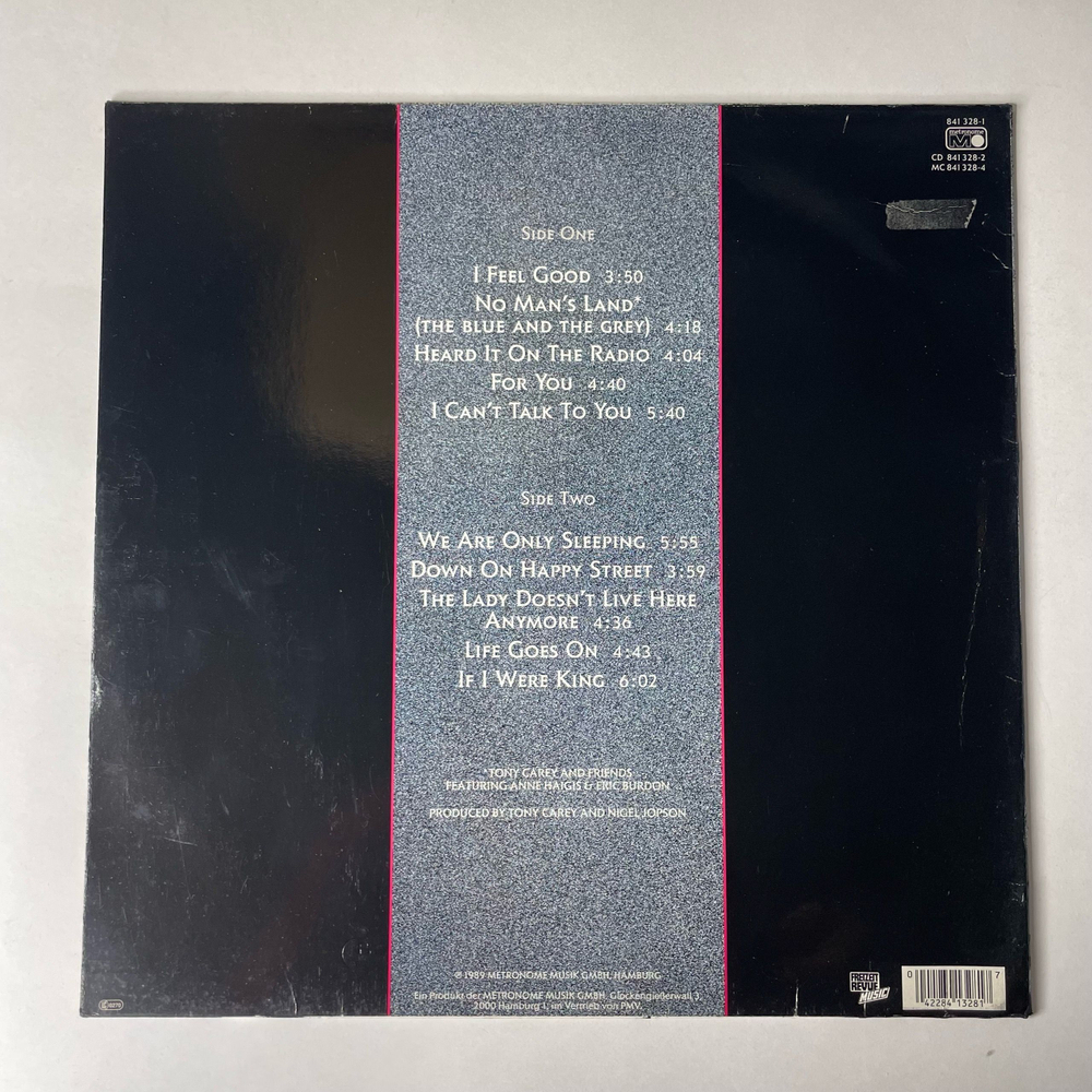 Винтажная виниловая пластинка LP Tony Carey For You (Германия 1989)