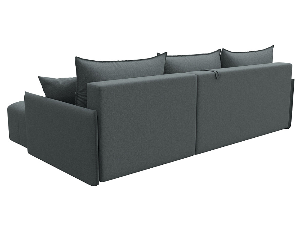 Диван угловой Лига-054 НПБ угол универсальный РОГОЖКА Амур 07 серый