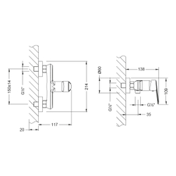 Смеситель Lemark Point LM0303C для душа
