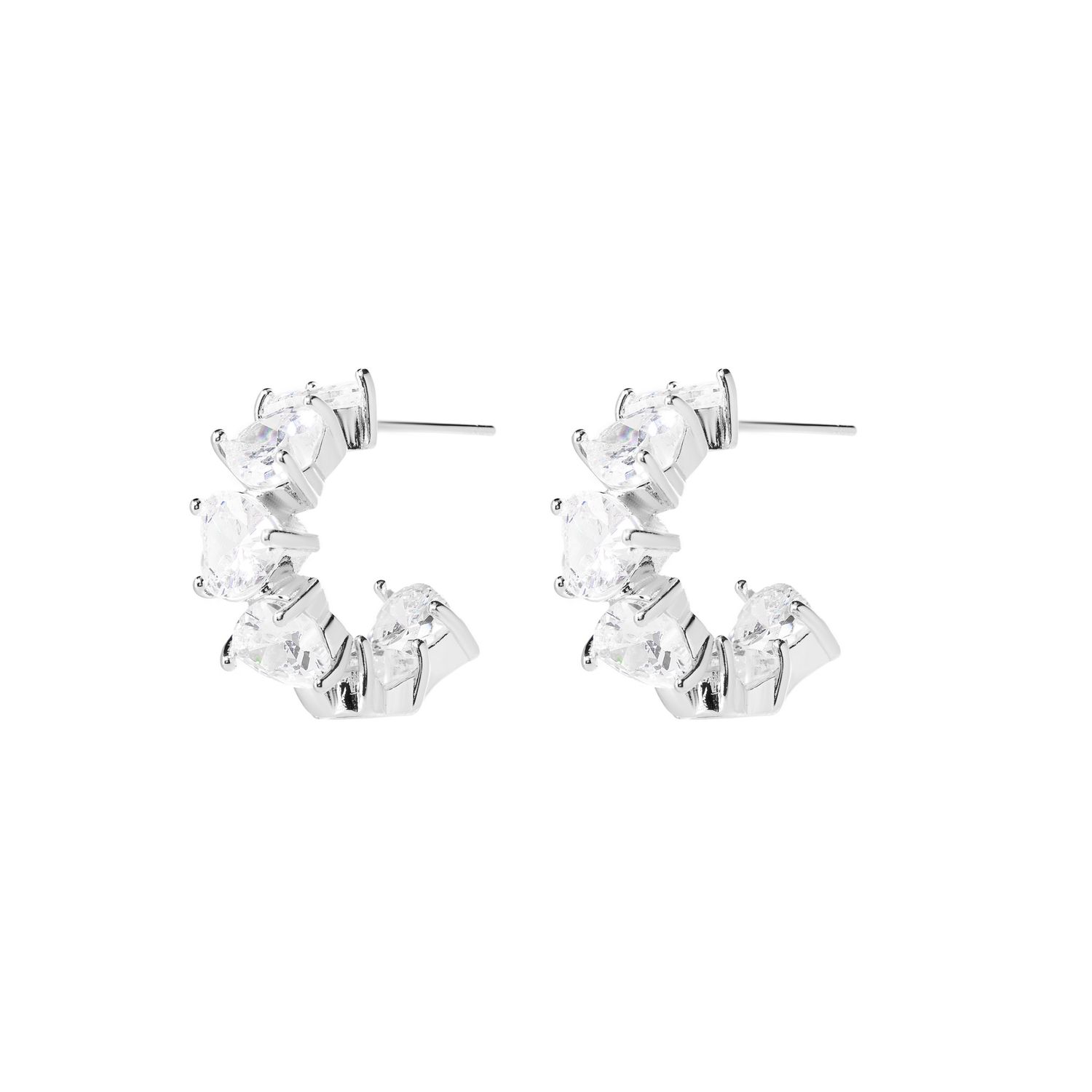Серьги Dazzle Heart Earrings – Silver