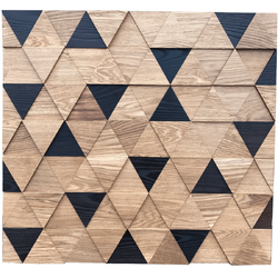 Деревянная мозаика для стен Wood Mosaic Трой Дуб/Термоясень