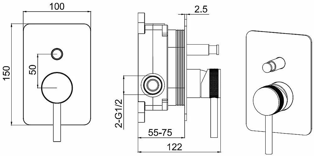 Смеситель для душа Allen Brau Priority X2 5.31011-31
