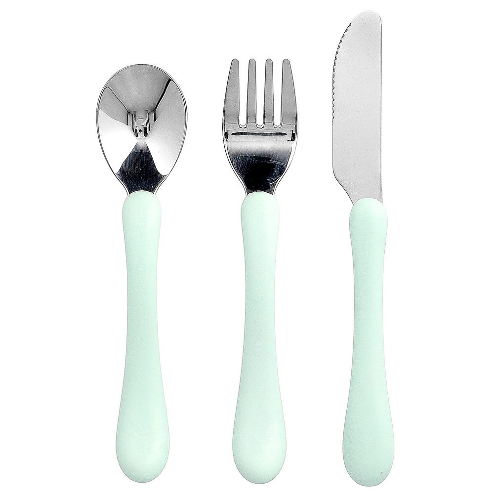 Green Sprouts, детские столовые приборы из стали и Sprout Ware®, от 12 месяцев, 3 шт.