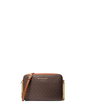 Кросс-боди Michael Kors Jet Set Large Logo | Коричневый с песочным