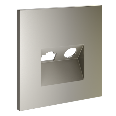 Накладка для розетки TV+RJ45 кат. 6, S70 (шелк)