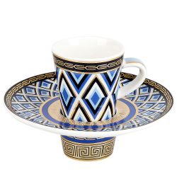 Набор кофейный 12пр. "Golden Blue" (6 персон) v=90мл. (фарфор) (подарочная упаковка)