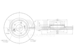 Диск тормозной передний UNIO BRD-20514