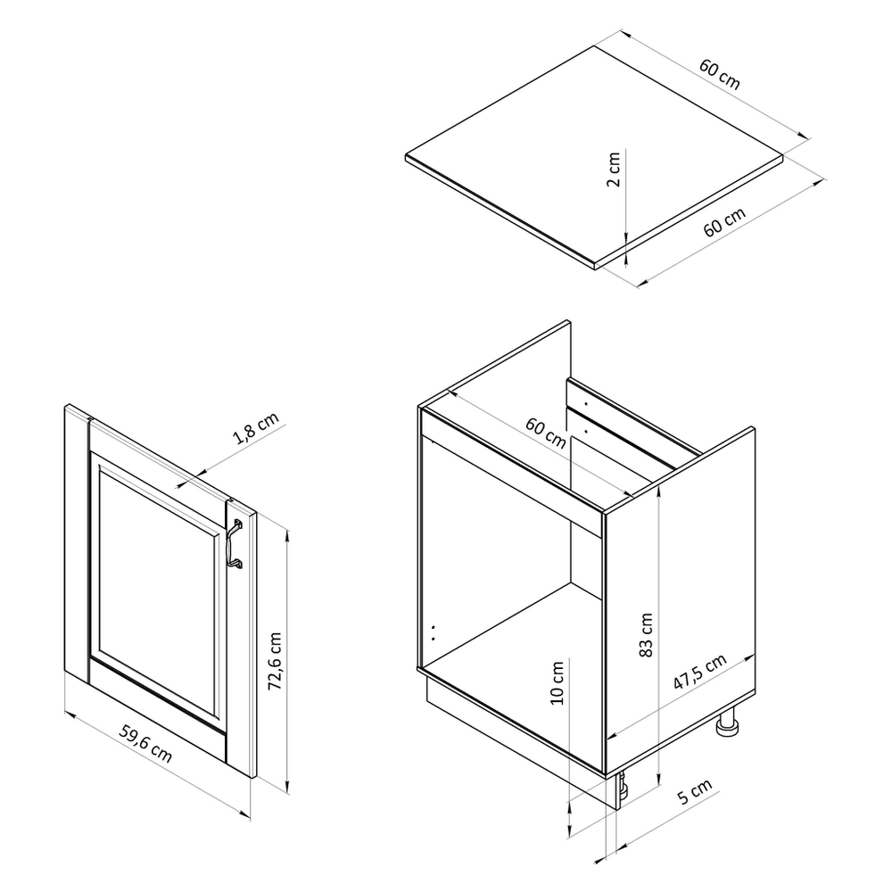 Кухонный модуль Венесуэла под мойку из массива сосны