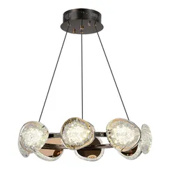 SL6018.203.64 Светильник подвесной ST-Luce черный/ золотистый / прозрачный LED 1*64W 4000K MYSTERY