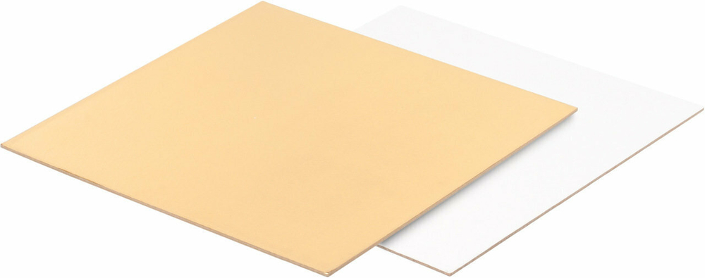 Подложка для торта цифры прямоугольная (золото, белая) 30*22 см толщ. 1,5 мм