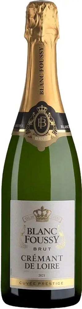 Вино игристое Креман Де Луар Блан Фусси Кюве Престиж Брют Вино игристое Креман Де Луар Блан Фусси Кюве Престиж Брют
