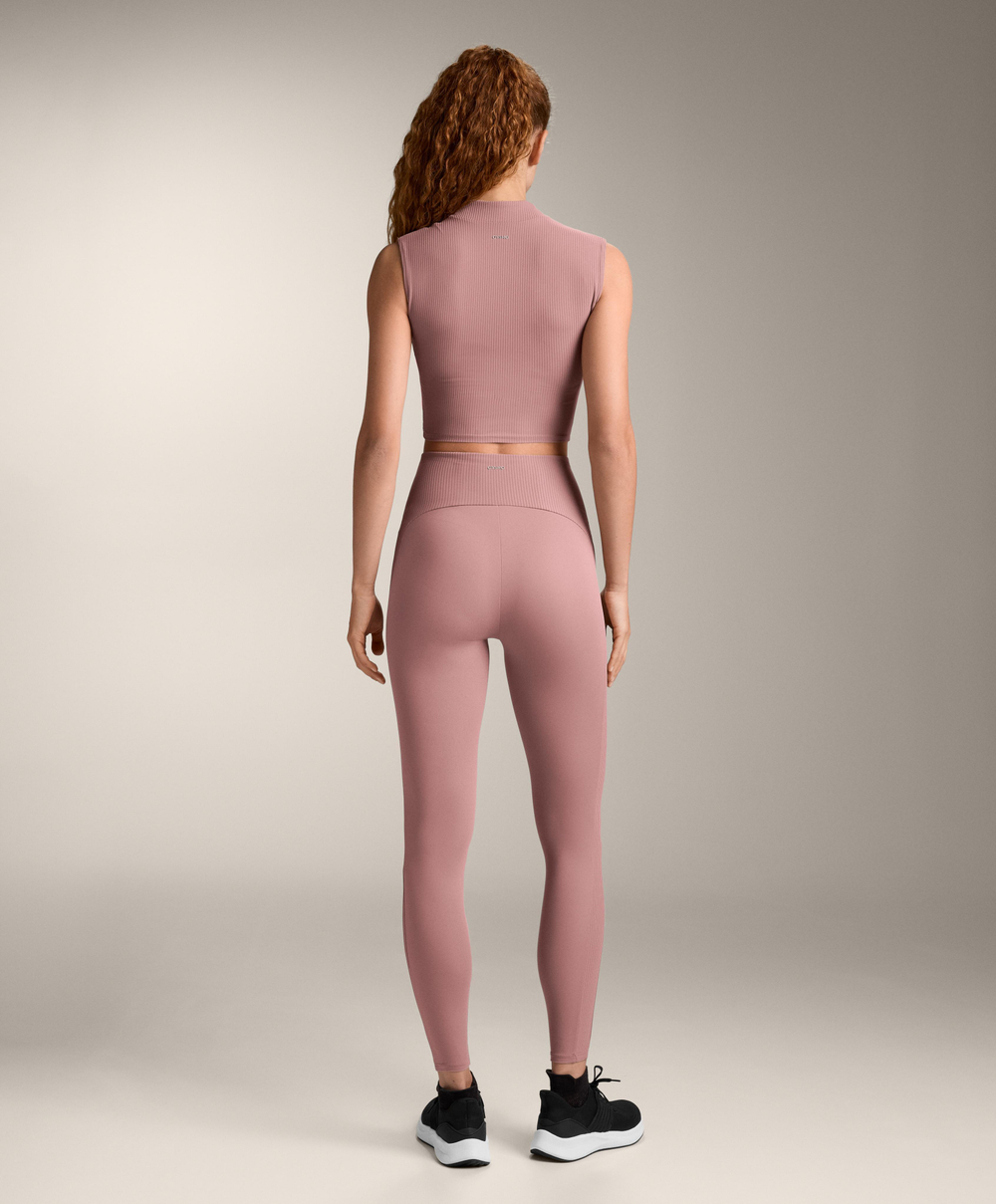 Oysho Топ Comfortlux с перекрестными деталями без рукавов, нежно-розовый