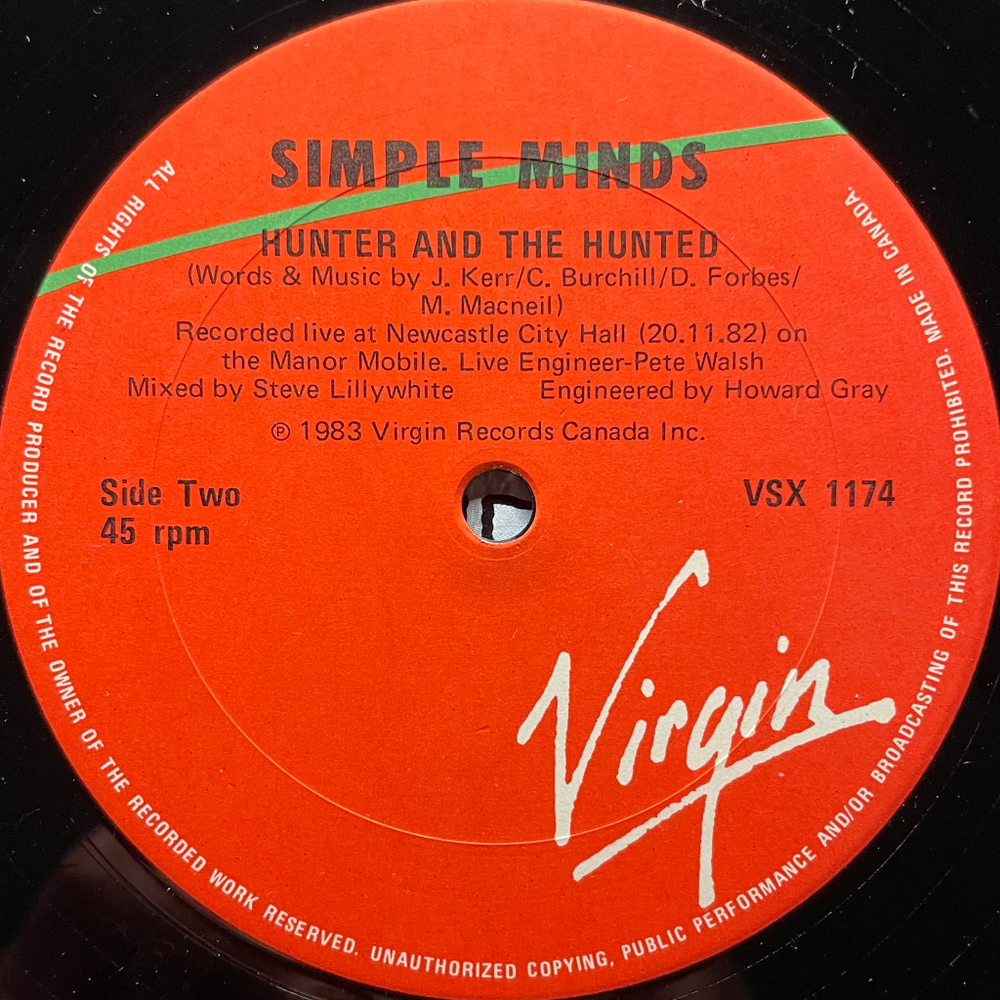 Simple Minds ‎– Waterfront (Канада 1983г.) 12", 45 RPM