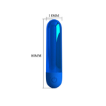 Синяя перезаряжаемая вибропуля Kiwi (Цвет: синий)