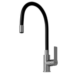 Смеситель для кухни 35к MIXLINE ML35-097 гибкий излив, б/отв, боковая, черный