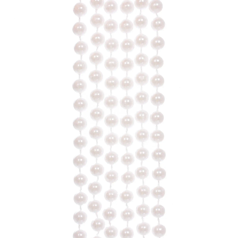 Бусы на ёлку 2,0 м «Шарик средний» d-8мм, Белый