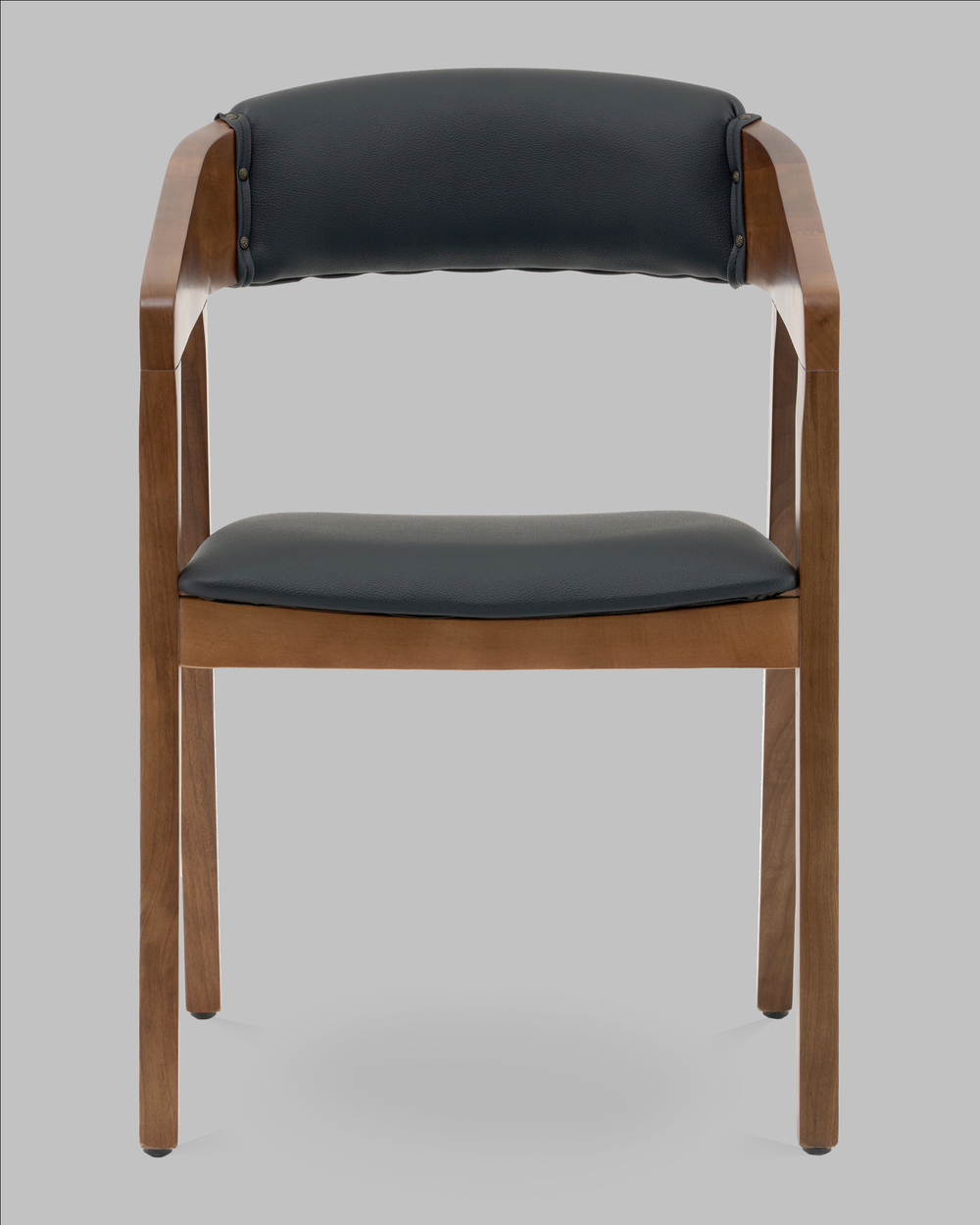 Стул Вудкерри S каркас дерево цвет темный орех экокожа черный