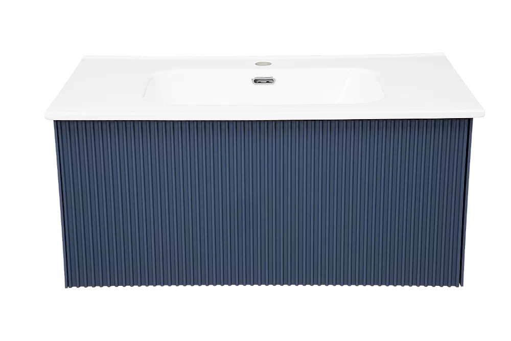 Тумба с раковиной LA FENICE TERRA Blu Grigio 80 синяя
