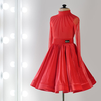 Amelia 9-11-01-C Платье гофре для спортивных бальных танцев | Vasileva Dance