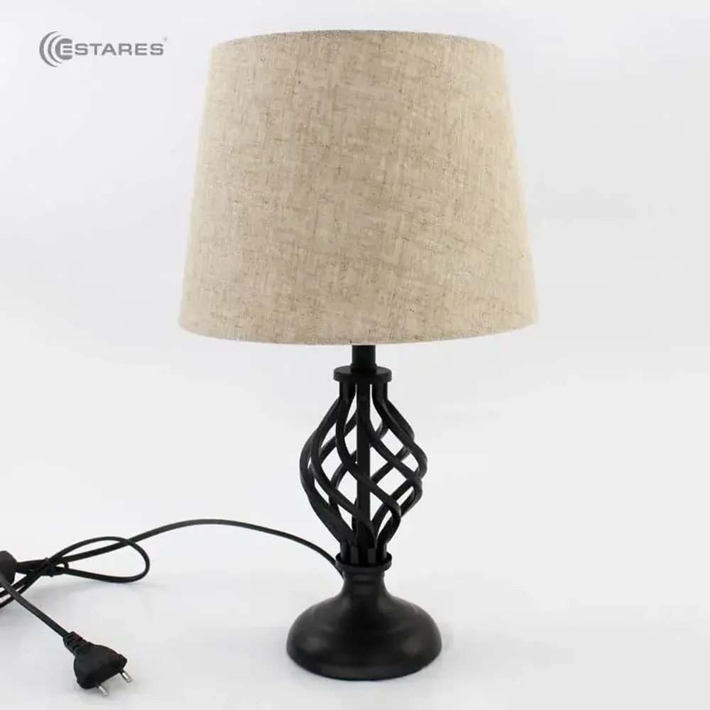 Настольная лампа DUBLIN 1xE27 R-115x240x410-BLACK/BEIGE-220-IP20