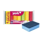 Губки 'YORK' 6+1 шт. КОЛОР ЛЮКС