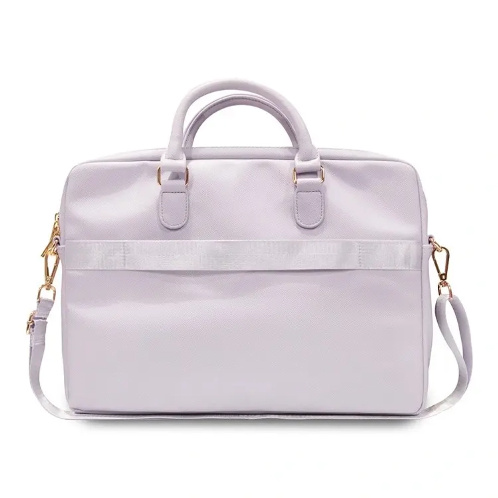 Сумка для ноутбука Guess 15"/16" PU Grained leather Bag 4G metal logo with Zipper, Purple (GUCB15ZPGSTEGU)
