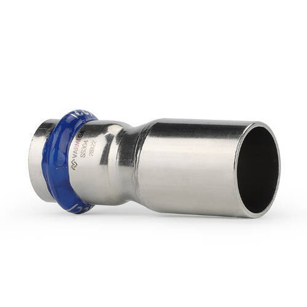 Муфта однораструбная Varmega Inox Press - 15 x 28a (прессовая, для труб из нержавеющей стали)