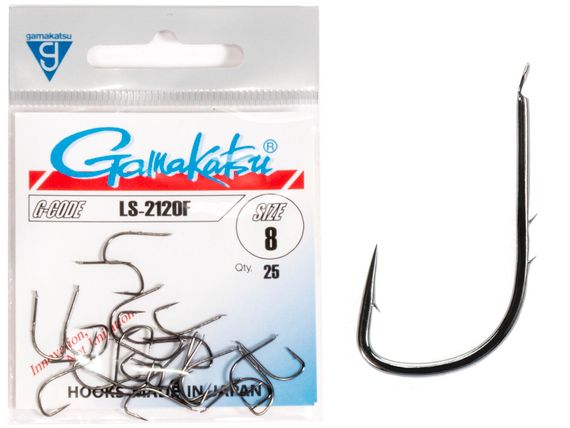 Крючки Gamakatsu LS-2120F HOOKS BLACK разм. 08 25шт.