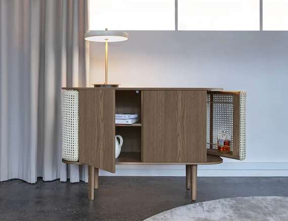 Тумба Umage Treasures, 109х43х75 см, темный дуб, плетение