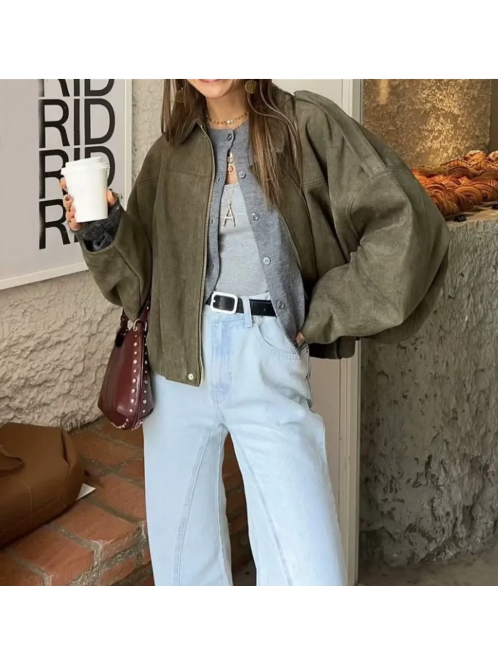 Куртка-бомбер оверсайз