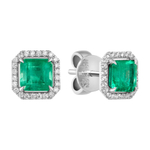 Серьги с Изумрудом и Бриллиантами, Е0070-5/3